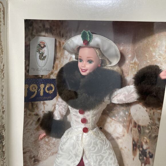VTG Barbie Christmas Hallmark Holiday Memories Special Edition 1995 Doll Mattel - Picture 5 of 9